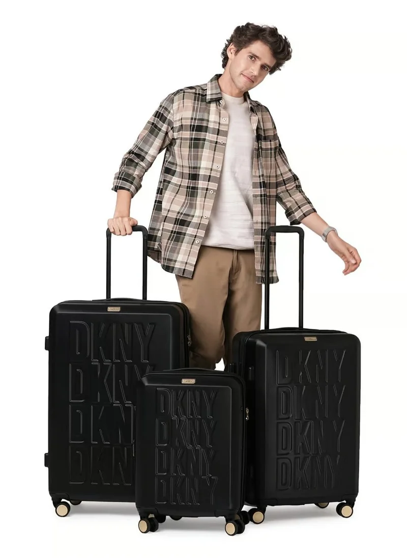 DKNY ECHO Hardside Luggage on Wheels for Unisex | Ultra Lightweight ABS on with Spinner Wheels 4 Color Black