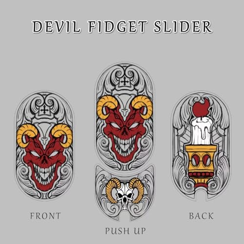 HIDEDC Devil Fidget Slider Stainless Steel EDC Fidget Toys Adults Executive Desk Toy for Keep Focus  Stress Anxiety Relief Best Gadgets for Men - Image 5