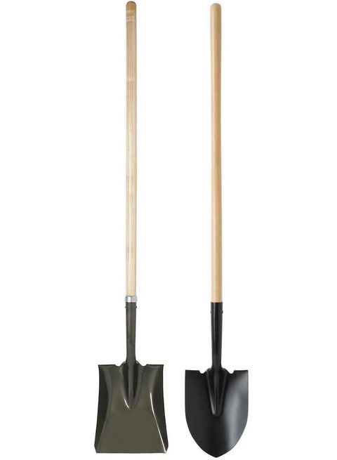 مجرفة حفر بمقبض خشبي شديد التحمل من راكو للبستنة والتخييم والطرق الوعرة والشاطئ