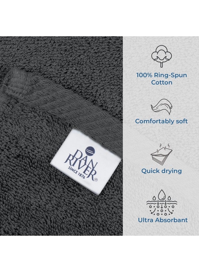 DAN RIVER 100% Cotton Premium Bath Sheets - 550 GSM (40x80 Inches) Highly Absorbent and Quick Dry Extra Large Luxury Bath Towels - Super Soft Towels for Bathroom, Hotel, Grey Pack of 1 - Image 3