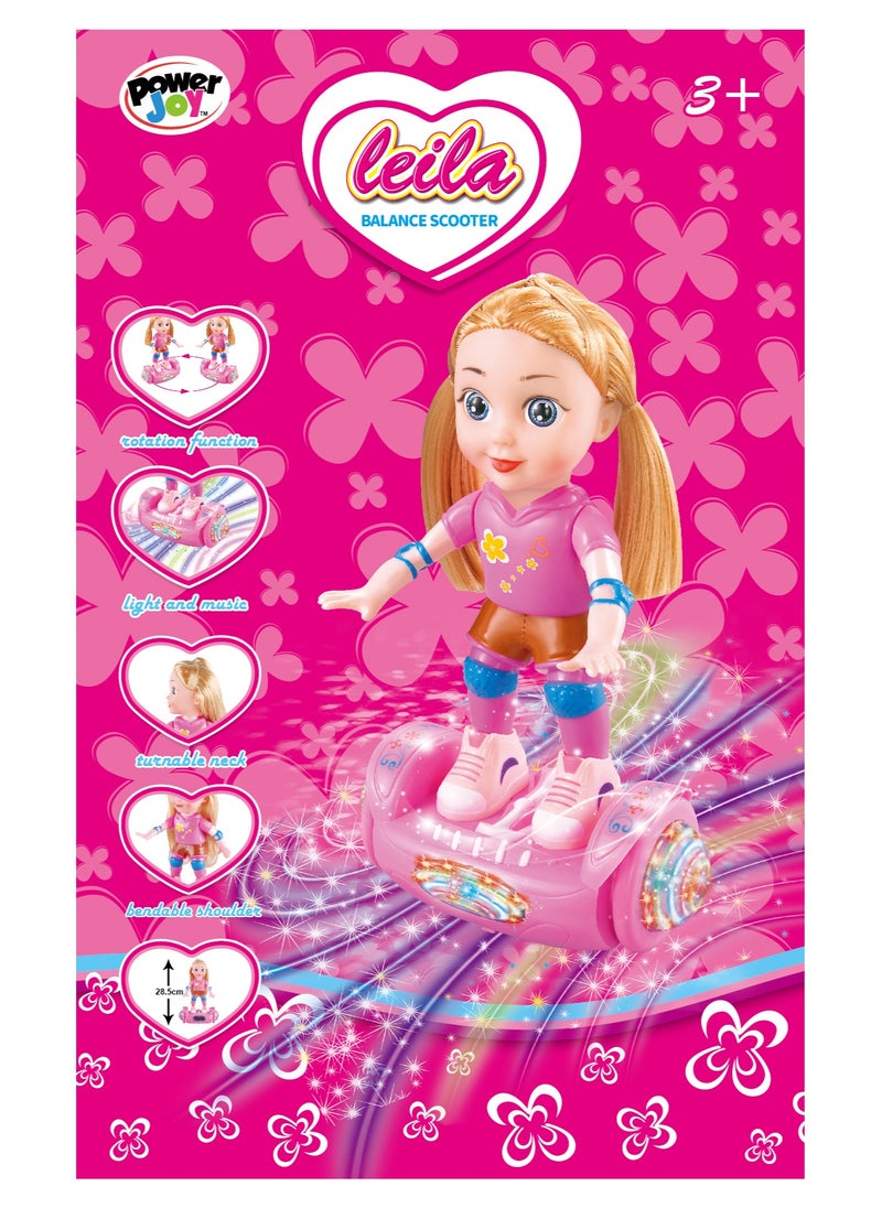 Power Joy Power Joy Leila Scooter Doll Light & Music 28cm, Battery Operated | Toy Vehicle | Gift for Kids  - Image 3