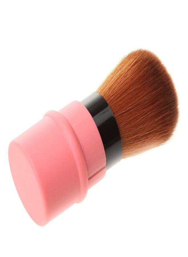 Gugzy Retractable Pro Beauty Kabuki Makeup Cosmetic Face Powder Foundation Blush Brush (Pink) - Image 5