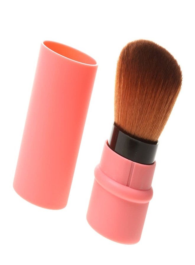 Gugzy Retractable Pro Beauty Kabuki Makeup Cosmetic Face Powder Foundation Blush Brush (Pink) - Image 4