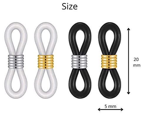 Sunshades 40 pcs Ear Hook Eyeglasses Spectacles Chain Glasses Retainer Ends Rope Sunglasses Cord Holder Strap Loop Connector - Image 2