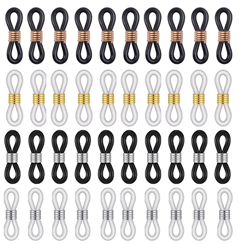 Sunshades 40 pcs Ear Hook Eyeglasses Spectacles Chain Glasses Retainer Ends Rope Sunglasses Cord Holder Strap Loop Connector - Image 1