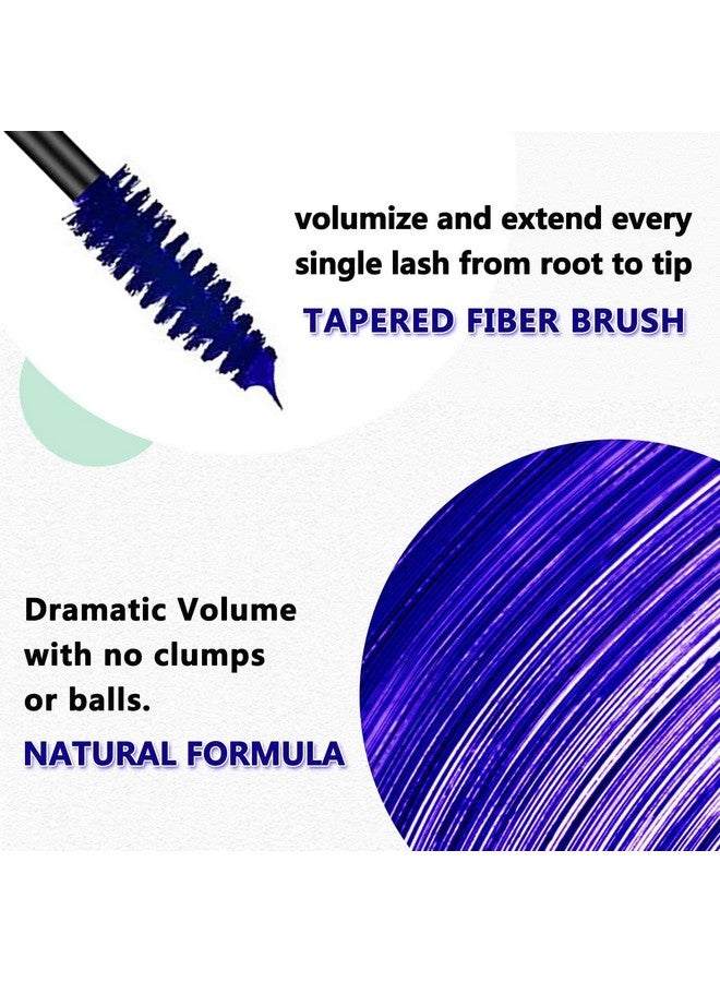TWLBXMG Blue Mascara For Eyelashes Waterproof Voluminous Natural Hypoallergenic Colored Best Benefit Volumizing Lengthening Curling Defining Washable Blue Lashes Eyelashes Mascara Navy - Image 5