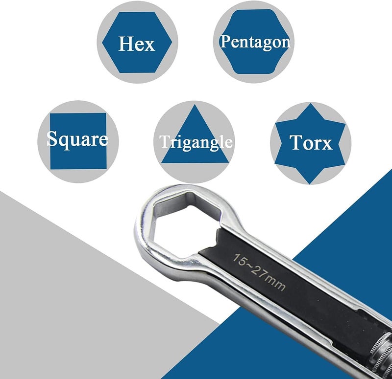 Ritmo Adjustable Wrench Multifunction Torx 515mm 1527mm Wrench Double End Universal Spanner Screw Nuts Wrenches Car Hand Maintain Repair ToolLarge - Image 4