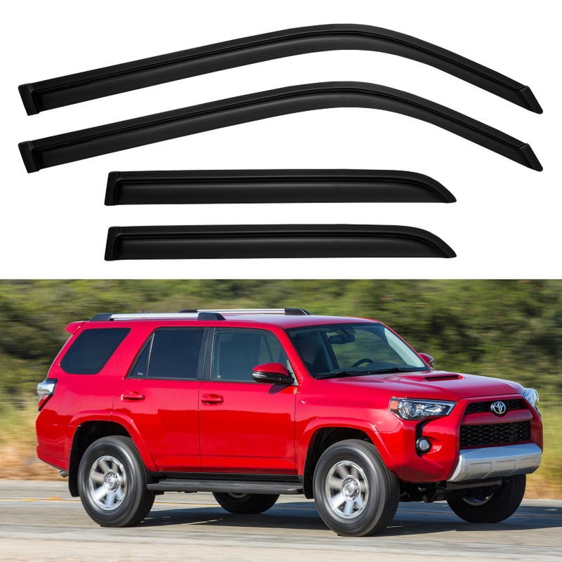 Window Visors Rain Guards for 20102024 Toyota 4Runner OutChannel Window Vent Wind Deflectors Visors Shades for 1024 4 Runner