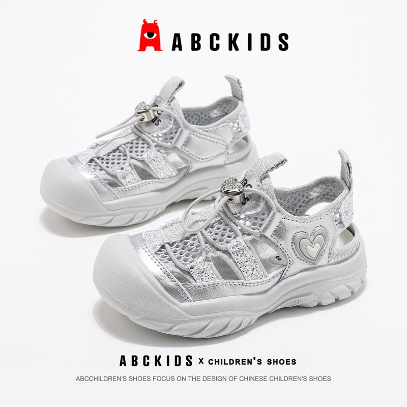Abckids2025 Summer Children'S Sandals Girls' Sports Sandals Baotou Hollow Mesh Shoes Non-Slip Children'S Shoes - Image 4