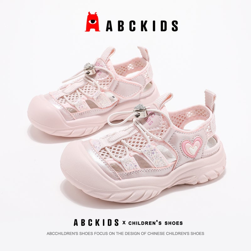 Abckids2025 Summer Children'S Sandals Girls' Sports Sandals Baotou Hollow Mesh Shoes Non-Slip Children'S Shoes - Image 3