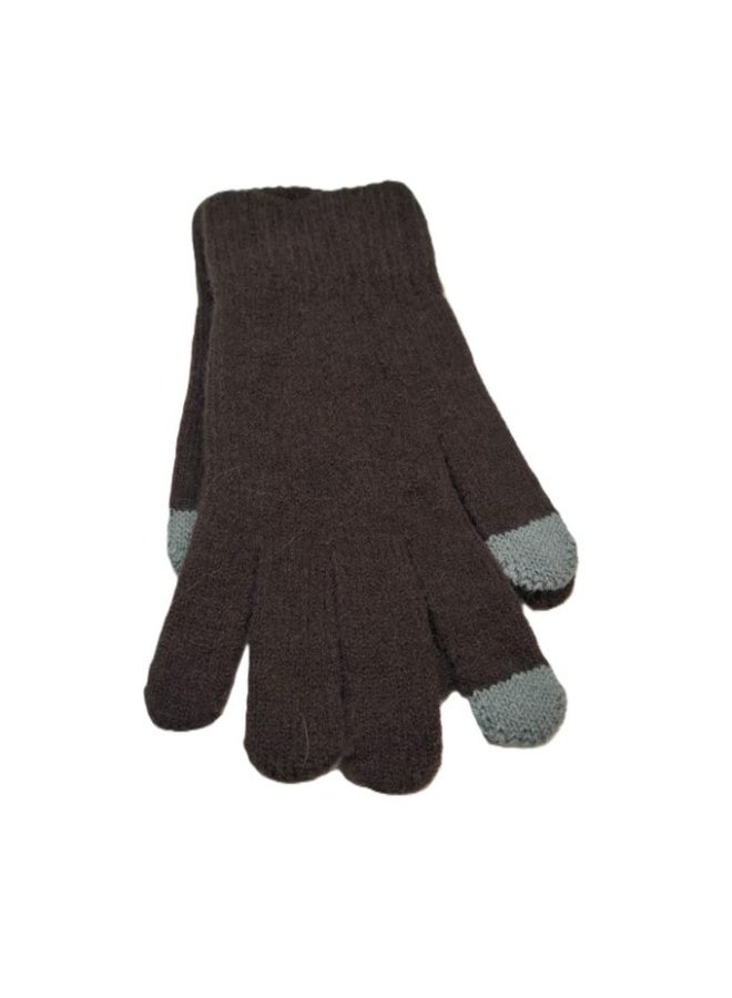 Winter Touch Screen Gloves For Men - Brown