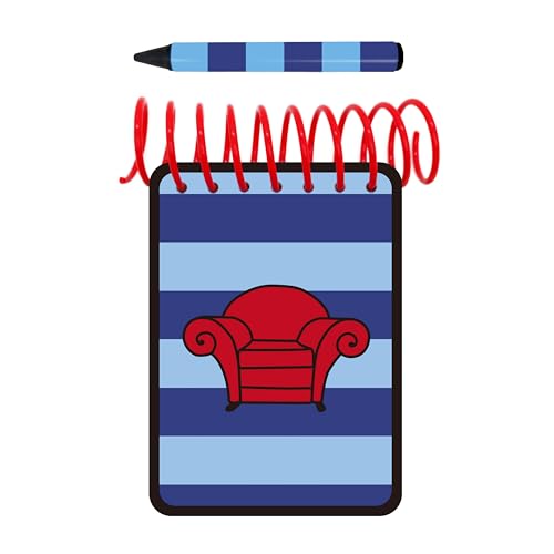 ASVP Shop Handy Dandy JOSH Notebook With 1 Black Blue Striped Crayon - Image 1