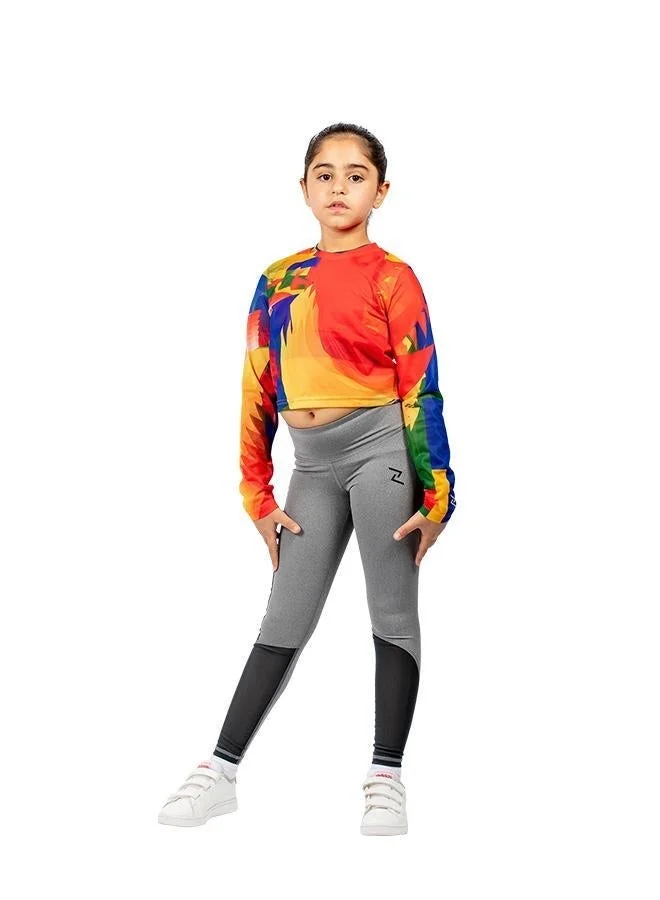 زيسي بلوزة بناتي قصيرة شبكية