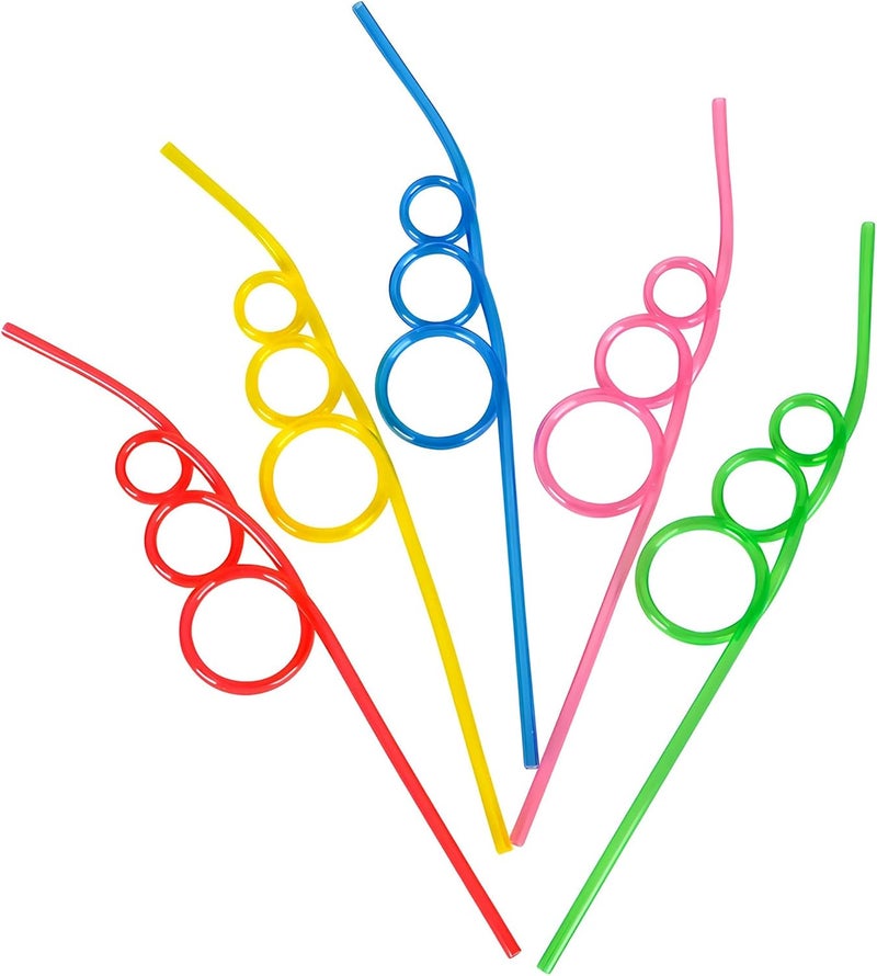 Rhode Island Novelty Crazy Loop Straws - 12 Count Assorted Color Value Pack - Image 3