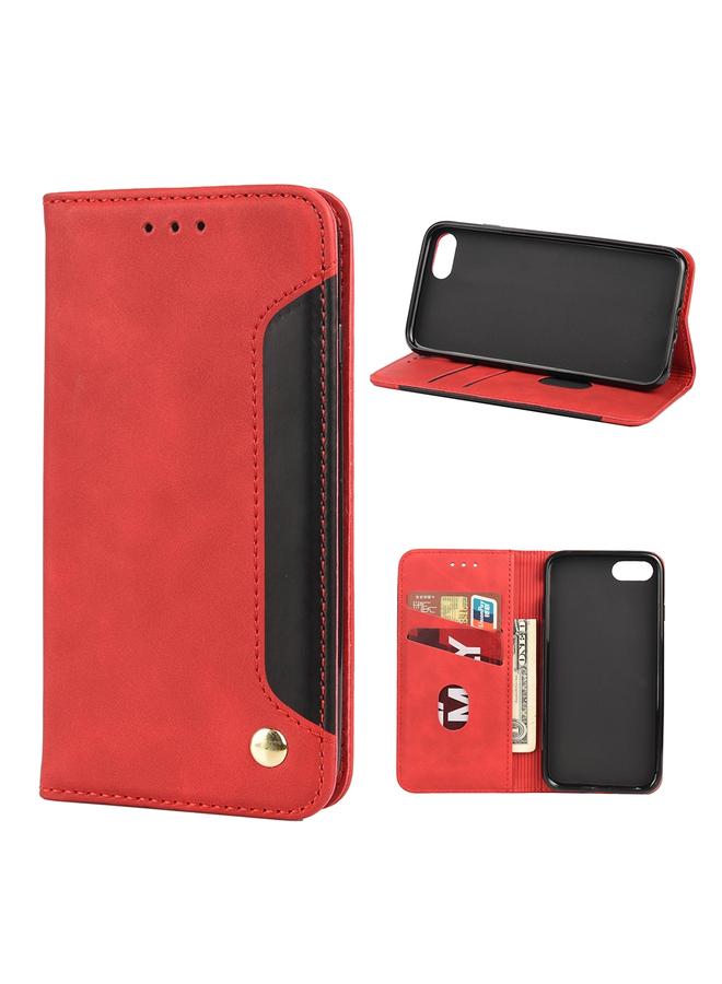 Skin Feel Splicing Leather Phone Case For iPhone 8 Plus & 7 Plus