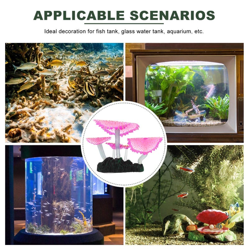 Realistic Coral Aquarium Decor Safe Silicone Fish Tank Ornament Underwater Landscaping - Image 5