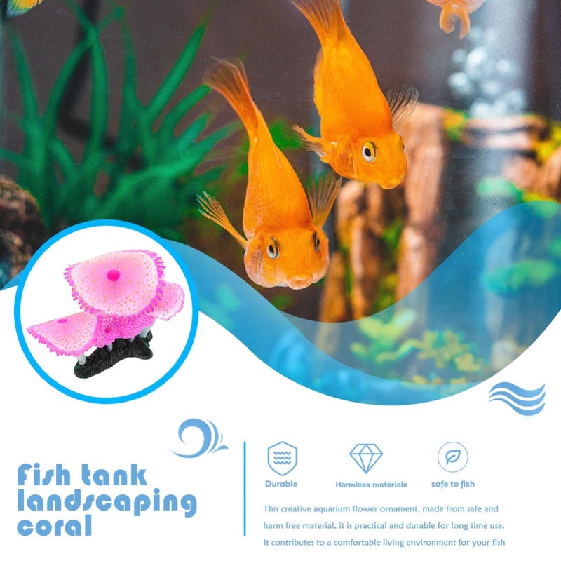 Realistic Coral Aquarium Decor Safe Silicone Fish Tank Ornament Underwater Landscaping - Image 4
