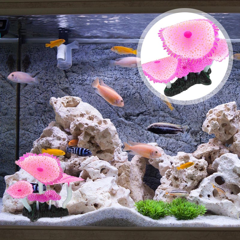 Realistic Coral Aquarium Decor Safe Silicone Fish Tank Ornament Underwater Landscaping - Image 3