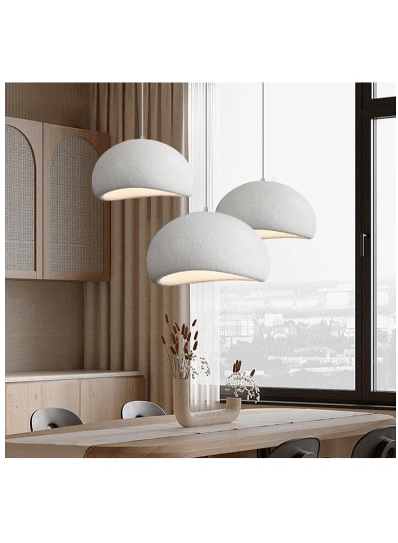 المفتاحة مصباح سقف معلق عصري على شكل قبة لغرفة الطعام، وجزيرة المطبخ، وغرفة المعيشة - مصباح سقف معلق أبيض مزخرف بإضاءة خافتة | إضاءة منزلية بسيطة على الطراز الاسكندنافي - Image 1