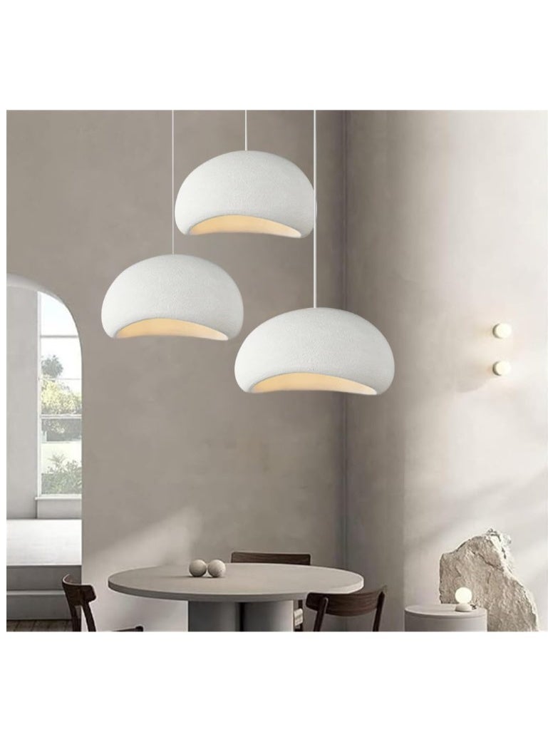 المفتاحة مصباح سقف معلق عصري على شكل قبة لغرفة الطعام، وجزيرة المطبخ، وغرفة المعيشة - مصباح سقف معلق أبيض مزخرف بإضاءة خافتة | إضاءة منزلية بسيطة على الطراز الاسكندنافي - Image 2