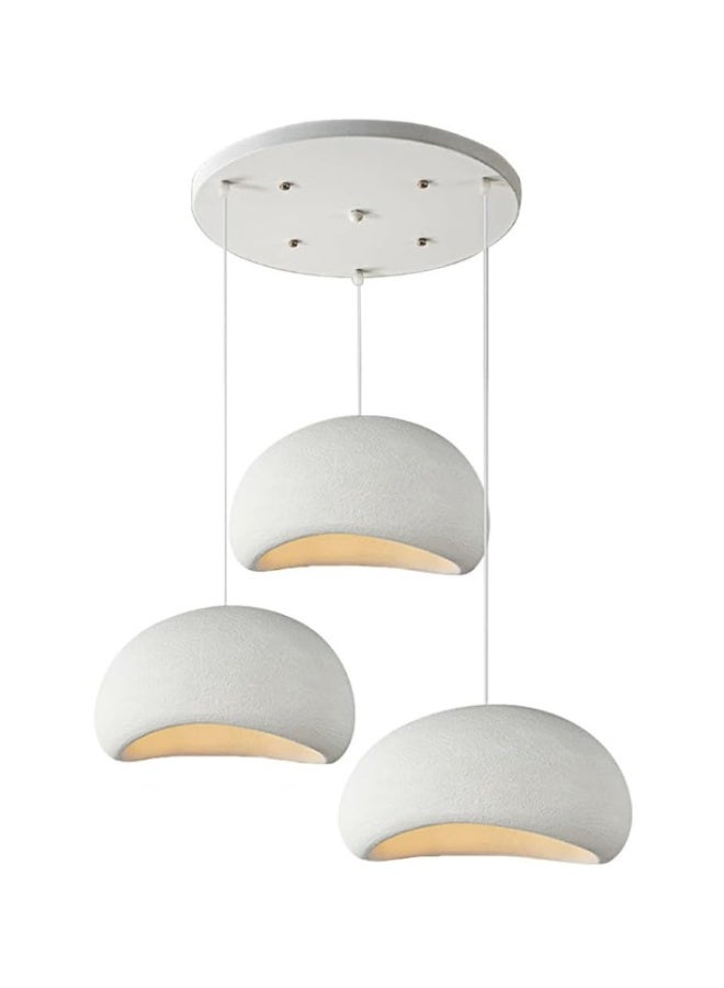 المفتاحة مصباح سقف معلق عصري على شكل قبة لغرفة الطعام، وجزيرة المطبخ، وغرفة المعيشة - مصباح سقف معلق أبيض مزخرف بإضاءة خافتة | إضاءة منزلية بسيطة على الطراز الاسكندنافي - Image 3