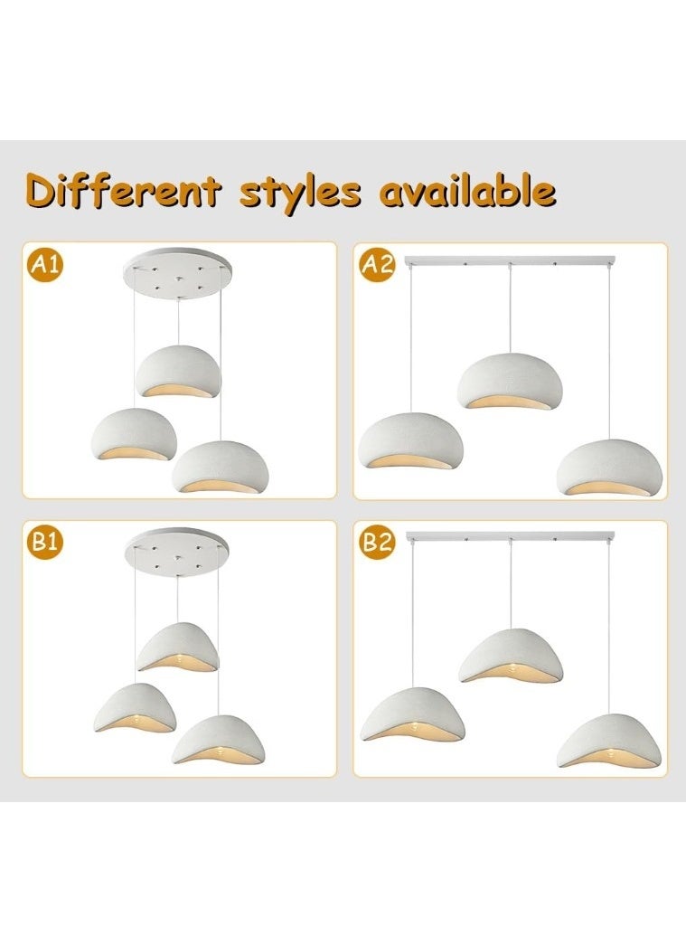 المفتاحة مصباح سقف معلق عصري على شكل قبة لغرفة الطعام، وجزيرة المطبخ، وغرفة المعيشة - مصباح سقف معلق أبيض مزخرف بإضاءة خافتة | إضاءة منزلية بسيطة على الطراز الاسكندنافي - Image 5