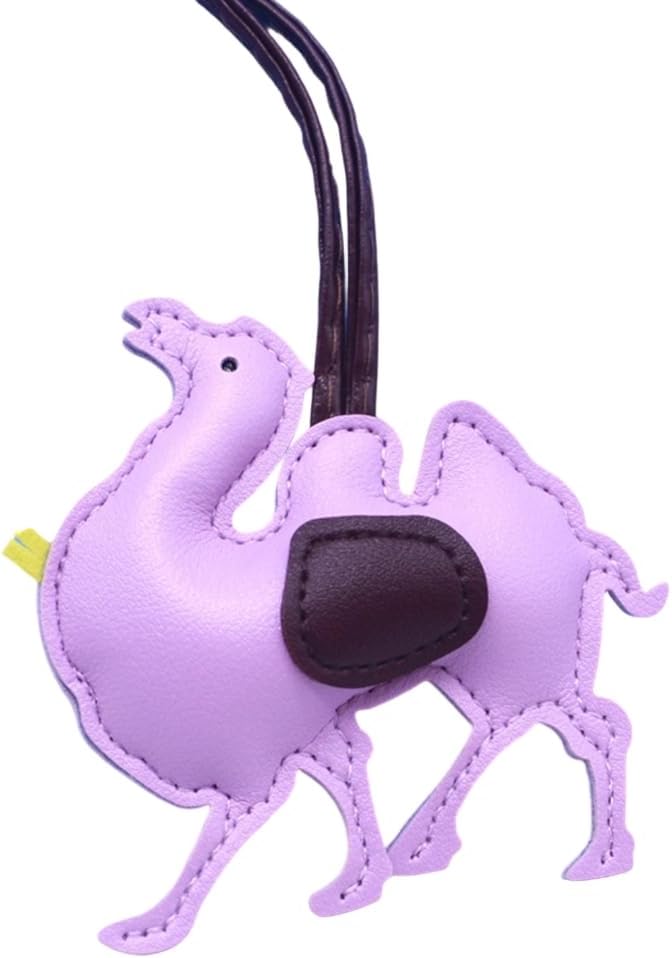 Desert Animal Charm Silk Road Themed Keychain PU Leather Car Accessory Lightweight Decoration for Travel Lovers - Image 1