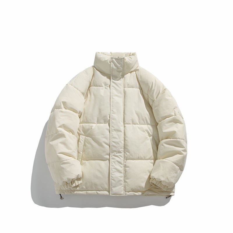 2024 Winter New Heavy High Quality Cotton-Padded Jacket Vertical Collar Loose Plus Size Bread Cotton-Padded Jacket - Image 3