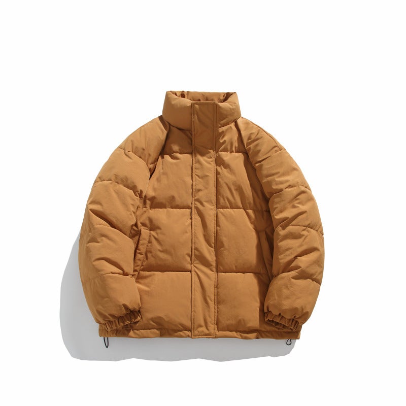 2024 Winter New Heavy High Quality Cotton-Padded Jacket Vertical Collar Loose Plus Size Bread Cotton-Padded Jacket - Image 4