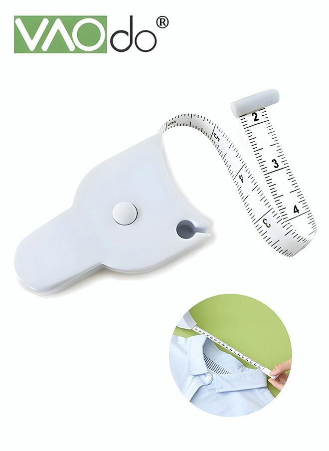 VAOdo - Body Measure Tape Leather Tape Measure with ABS Handle Measurements for Fitness Automatic Girth Dual Units Centimeter and Inch - Image 1