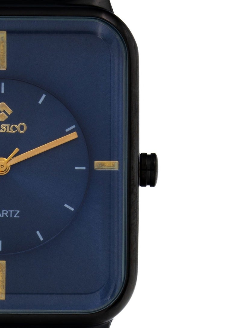 Clasico 💙 ساعة نسائية أنيقة بقرص مربع أزرق S7 ⌚ | أنالوج حديث كوارتز | حزام سيليكون | ساعة معصم أنيقة وعصرية للسيدات - Image 2
