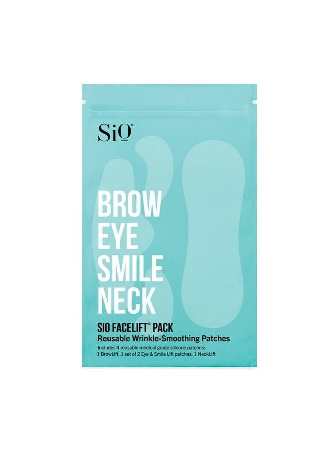 Sio Beauty Facelift ; Neck Forehead Eye & Smile Antiwrinkle Patches ; Overnight Smoothing Silicone Patches For Face Neck Forehead Eye & Smile Fine Lines And Signs Of Aging  - Image 1