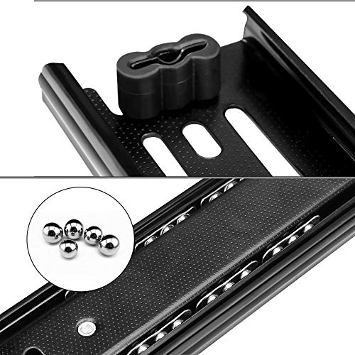ZOENHOU 4 Pairs 8 Inch Heavy Duty Metal Steel Ball Bearing Side Mount Drawer Slides - Whisper Quiet Black - Image 3