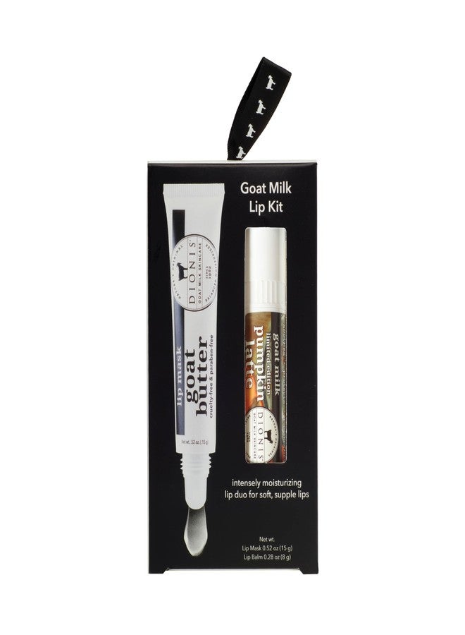 Dionis Goat Milk Lip Balm and Lip Mask Gift Set, Pumpkin Latte - Image 1