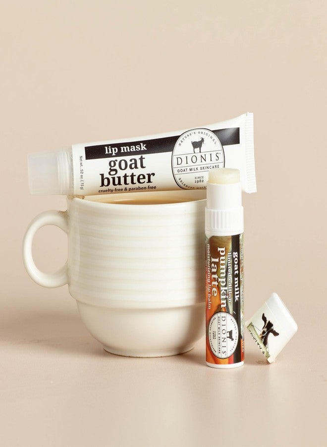 Dionis Goat Milk Lip Balm and Lip Mask Gift Set, Pumpkin Latte - Image 2