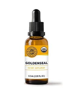 Vimergy Vimergy USDA Organic Goldenseal Extract, 57 Servings - Alcohol-Free, Gluten-Free, Non-GMO, Kosher, Corn-Free, Soy-Free, Vegan & Paleo Tincture (115 ml)  - Image 1