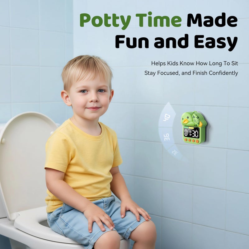 DoliWish Shower Timer Waterproof Visual Timer for Kids - 99 Min Duck Shaped Digital Toddler Timer with Color Countdown Rechargeable Potty Training Shower Clock for Bathroom Toilet & Kitchen - Image 4