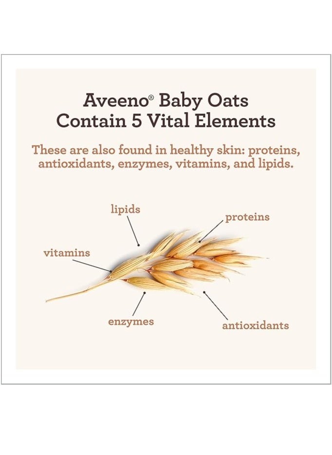 Aveeno Baby Aveeno Baby Daily Moisture Gentle Wash & Shampoo with Natural Oat Extract, Hypoallergenic,Tear-Free & Paraben-Free Formula for Sensitive Hair & Skin 12 Fl Oz (354 mL)  - Image 3