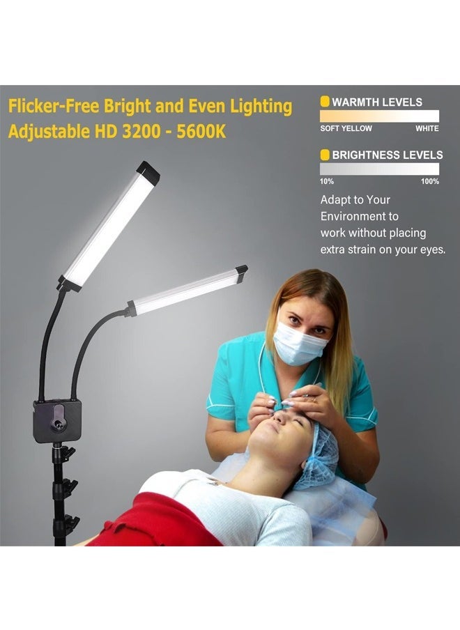 Arabest Lash Lamp for Eyelash Extensions, Esthetician Light for Lash Extensions with Tripod Stand and Phone Holder, Floor Lamp, Lash Light for Makeup, Tattoo, Photography, Selfie, Video Recording - Image 5