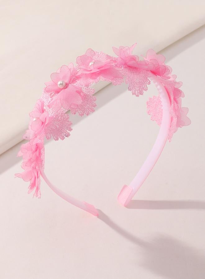 Take Two Solid Flower Applique Headband - Image 1