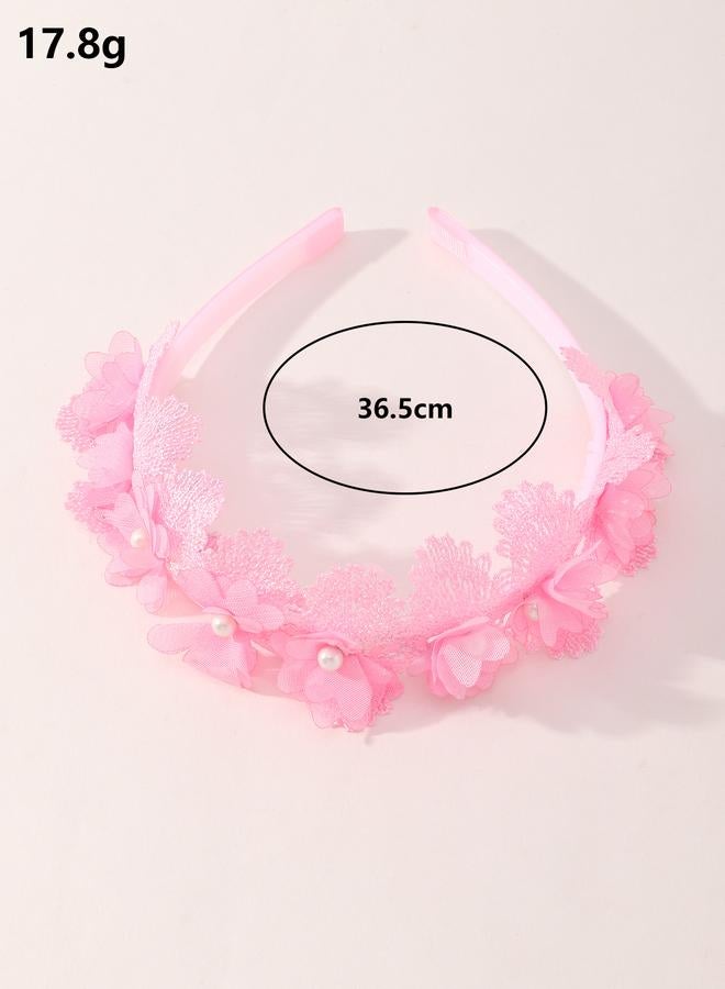 Take Two Solid Flower Applique Headband - Image 4