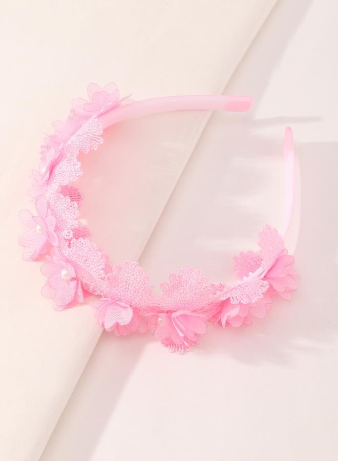 Take Two Solid Flower Applique Headband - Image 2