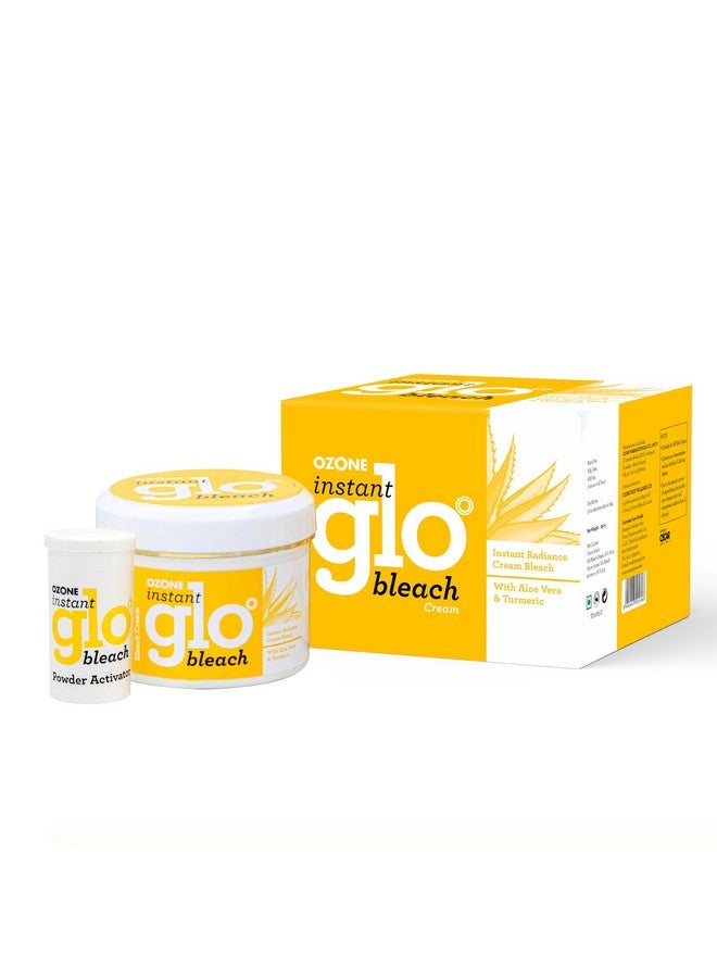 Ozone Instant Glo Bleach Cream | Aloe Vera & Turmeric Infused | Quick & Effective Brightening For Men & Women | 250G - Image 1