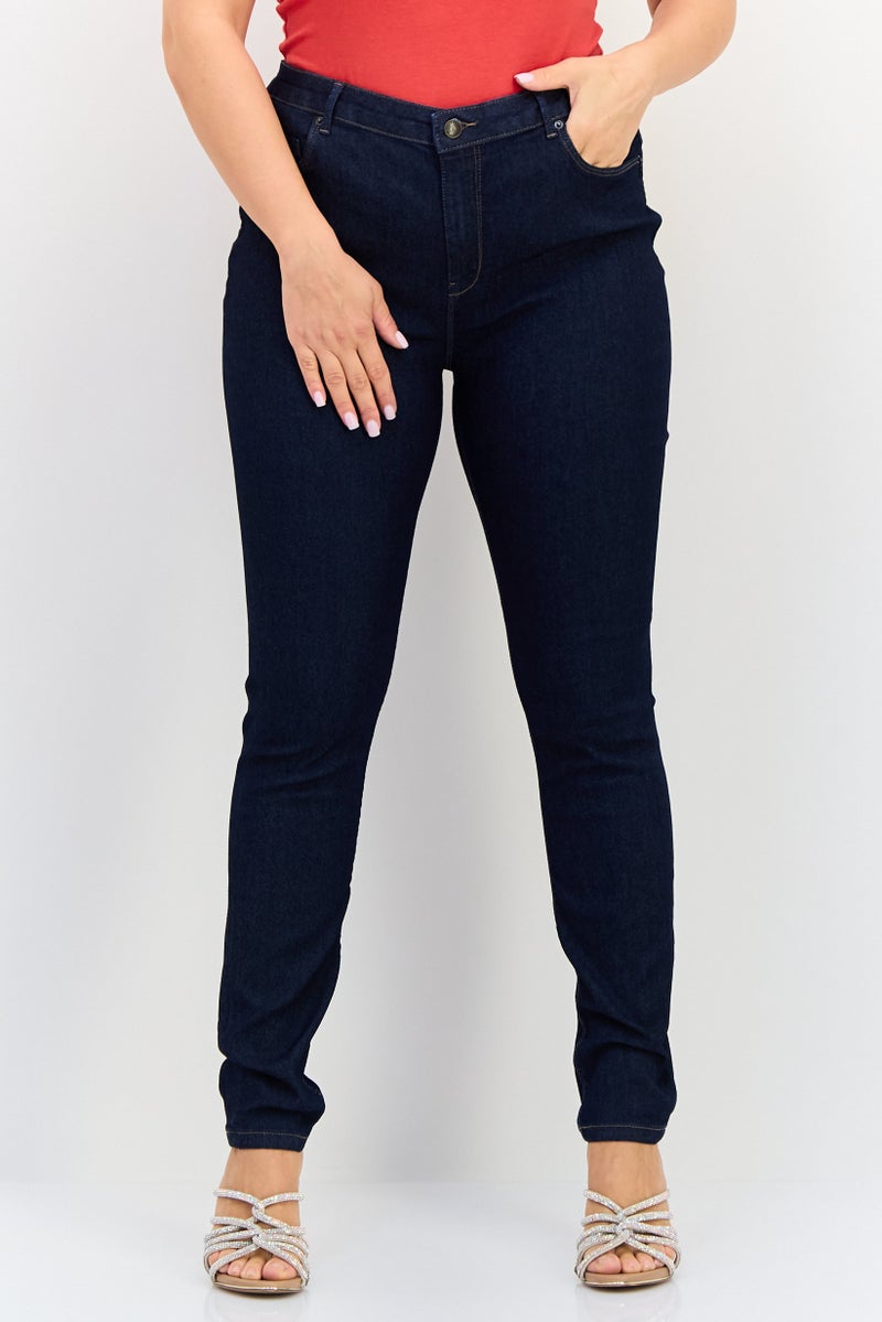 VERO MODA I Scenery By Vero Moda Women Skinny Fit Solid Stretchable Jeans, Navy - Image 1