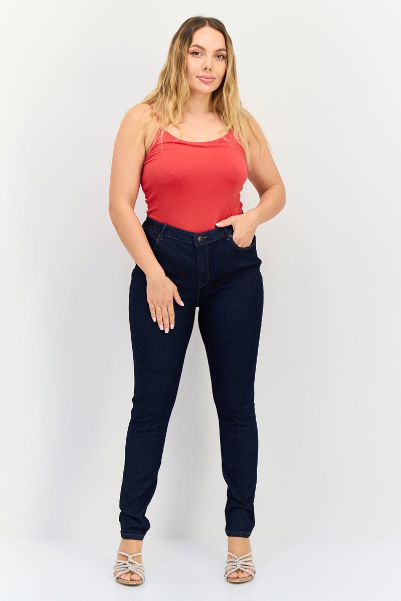 VERO MODA I Scenery By Vero Moda Women Skinny Fit Solid Stretchable Jeans, Navy - Image 3