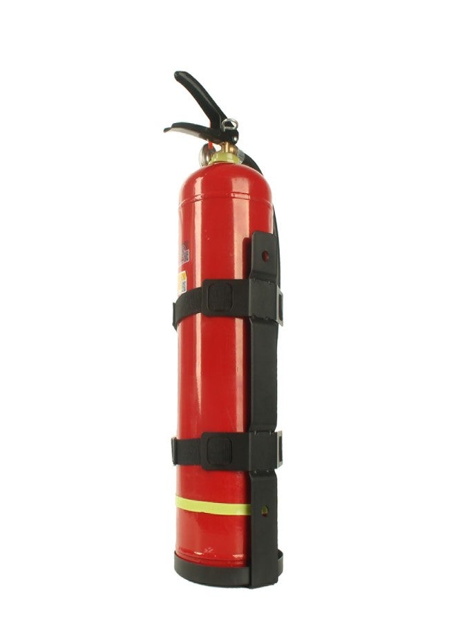 MANNIFEN Fire Extinguisher Mount,Steel Wall Hanging Bracket,Fire Extinguisher Holder for Home, Car, RV, Truck, for 5-Pound Fire Extinguisher,Black Powder Coating - Image 3
