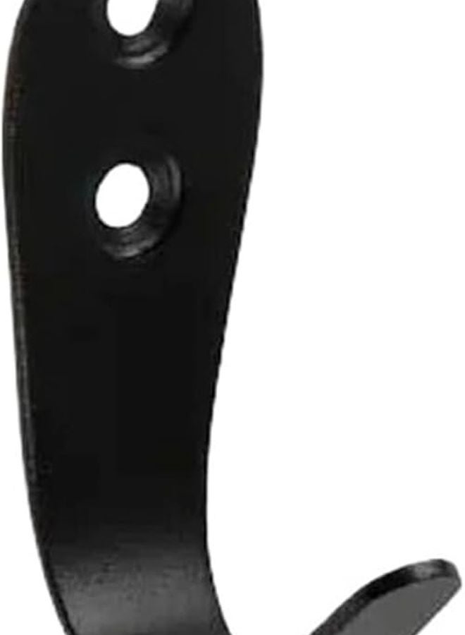 خطافات معاطف مثبتة على الحائط أسود معدن 10 قطع كبيرة للمدخل المطبخ الحمام - Image 2