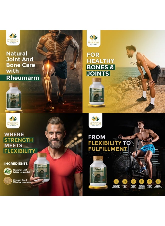 Marham Herbal Joint Care Bundle 120 Count – Rheumarm 60 Capsules + Bone Fuel 60 Tablets | Glucosamine Chondroitin MSM, Hyaluronic Acid, Calcium, Vitamin D3 | Knee Pain Relief, Arthritis Support & Bone Strength Supplement - Image 5