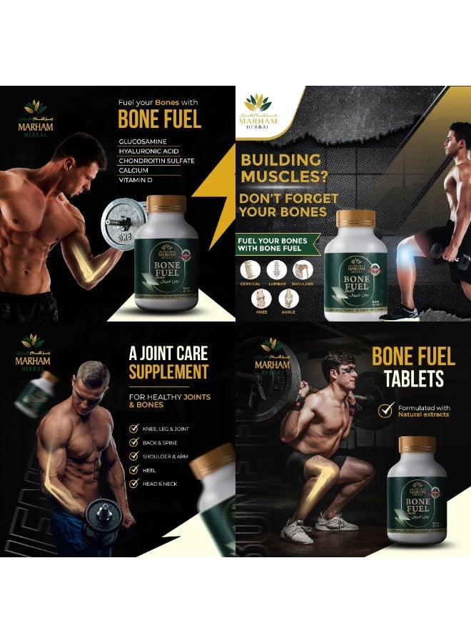 Marham Herbal Joint Care Bundle 120 Count – Rheumarm 60 Capsules + Bone Fuel 60 Tablets | Glucosamine Chondroitin MSM, Hyaluronic Acid, Calcium, Vitamin D3 | Knee Pain Relief, Arthritis Support & Bone Strength Supplement - Image 4