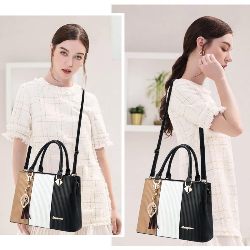 SiMYEER Purses and Handbags for Women Leather Tote Shoulder Bag Medium Satchel Purse Top Handle Bags for Ladies - Image 2